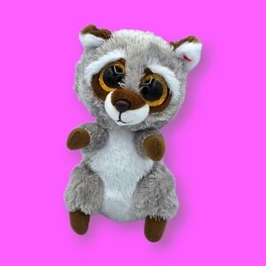 Ty Beanie Boos Oakie Brown & Grey Racoon Beanie Baby Plush